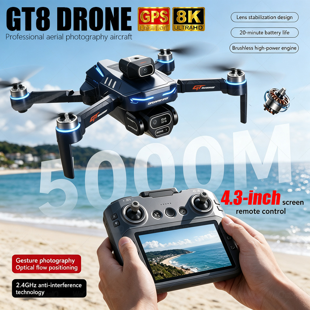 Drone Multispectral - طائرة بدون طيار GT8 HD الجديدة