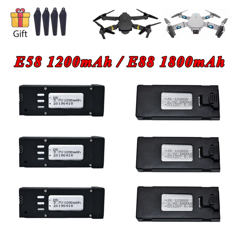 Eachine Drone E58 - 3.7 فولت 1200 مللي أمبير 1800