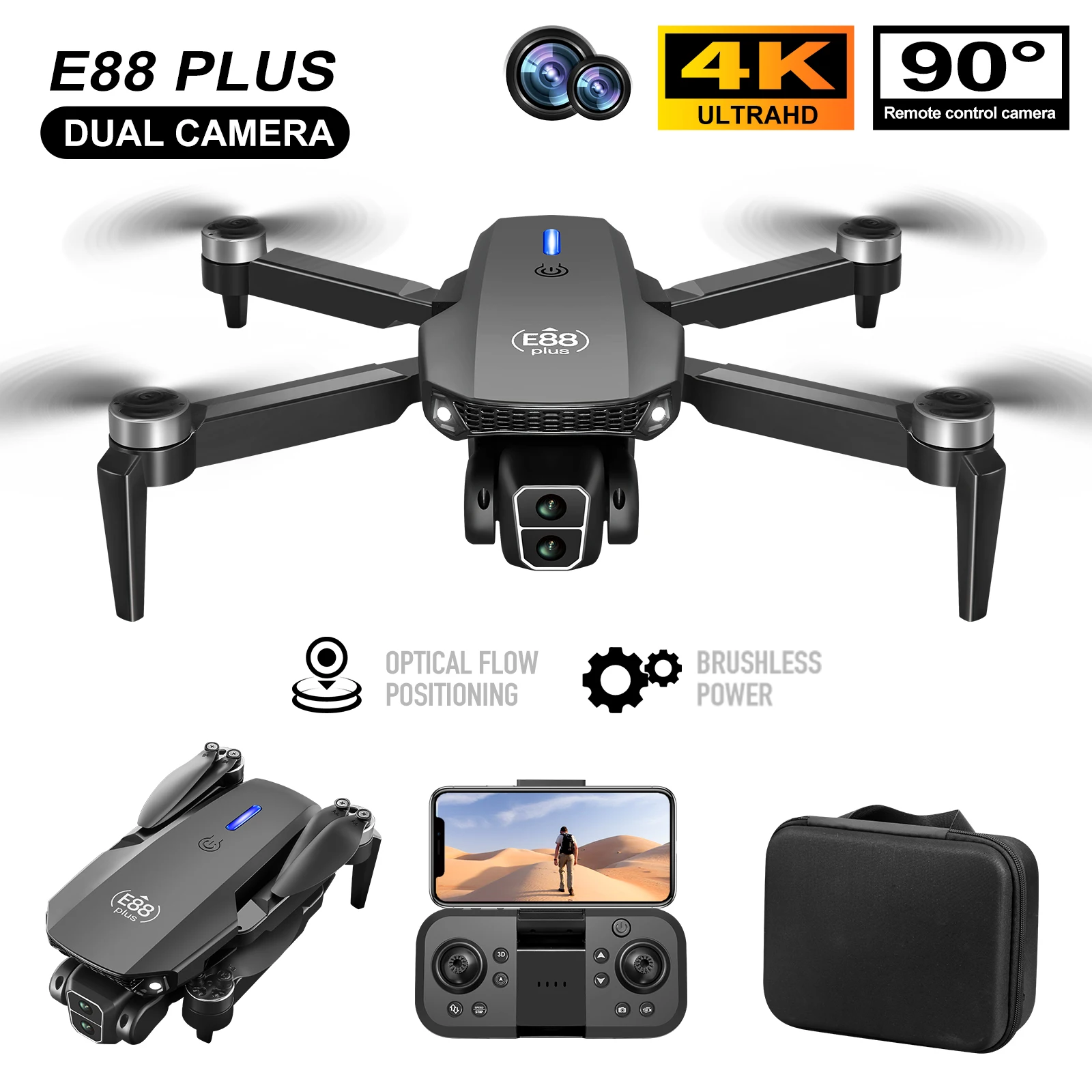 طائرة بدون طيار E88 Plus Quadc - مراجعة Drone Lidar وسعره