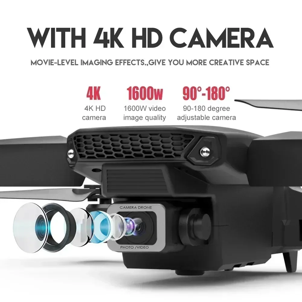 E88 Pro WIFI FPV الطائرة بدون  - مراجعة Drone Lidar وسعره
