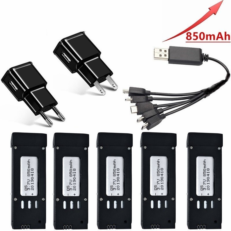 (5 في 1 ) 3.7V 850mAh شاحن بطا - مراجعة Eachine Drone E58 وسعره