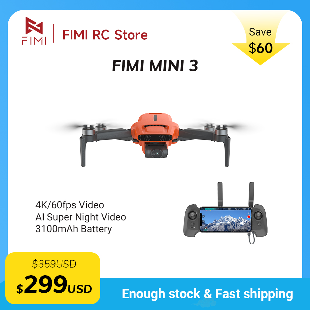 طائرة بدون طيار FIMI MINI 3 مع - مراجعة Drone Video Production وسعره